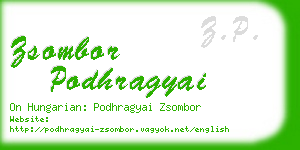 zsombor podhragyai business card